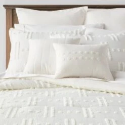 8pc Tufted Broken Stripe Comforter Bedding Set White - Threshold™ -Threshold Shop GUEST 002a1bd3 6315 43f4 bd9f f5b4017f14dd