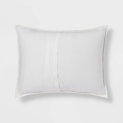 Embroidered Grid Sham Blue - Threshold 5 Embroidered Grid Sham Blue - Threshold - Image 3