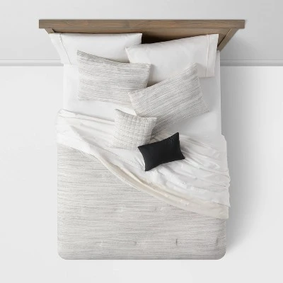 Space-Dyed Waffle Comforter Bedding Set Gray - Threshold™ 4 Space-Dyed Waffle Comforter Bedding Set Gray - Threshold™ - Image 2