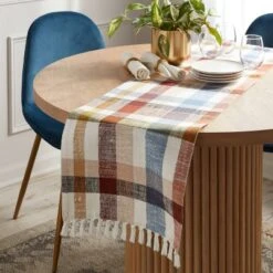 14"x72" Table Runner 'Multi-Plaid' - Threshold™