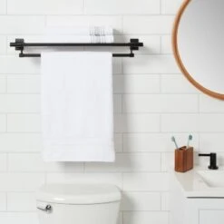 Threshold Shop 44 Modern Towel Rack Black - Threshold™