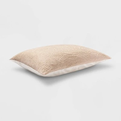 Matelassé Medallion Coverlet Sham Beige - Threshold™ 4 Matelassé Medallion Coverlet Sham Beige - Threshold™ - Image 2