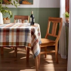 60"x84" Plaid Woven Cotton Tablecloth - Threshold™