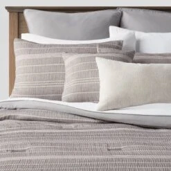 12pc Chambray Matelasse Stripe Comforter & Sheet Bedding Set Gray - Threshold™ 21 12pc Chambray Matelasse Stripe Comforter & Sheet Bedding Set Gray - Threshold™ -Threshold Shop GUEST 0ccf3b00 29f5 443f 9e99 5d90374652ac