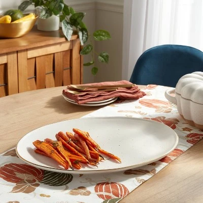 Medium Ceramic Serving Platter Ivory - Threshold™ 3 Medium Ceramic Serving Platter Ivory - Threshold™