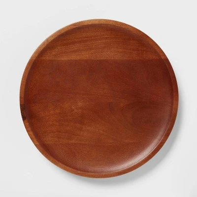 13.5" Wood Signature Round Lazy Susan - Threshold™ 4 13.5" Wood Signature Round Lazy Susan - Threshold™ - Image 2