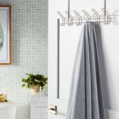 6 Over The Door Hook Silver - Threshold™ 3 6 Over The Door Hook Silver - Threshold™