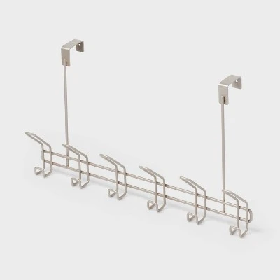 6 Over The Door Hook Silver - Threshold™ 4 6 Over The Door Hook Silver - Threshold™ - Image 2