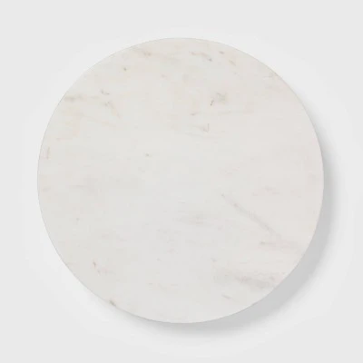 14" Marble And Wood Lazy Susan White - Threshold™ 4 14" Marble And Wood Lazy Susan White - Threshold™ - Image 2
