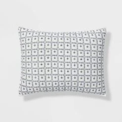 Embroidered Grid Sham Blue - Threshold 9 Embroidered Grid Sham Blue - Threshold -Threshold Shop GUEST 1c3898ef e092 4273 bb16 38eaa25ad802