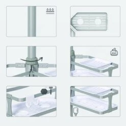 Aluminum Corner Tension Pole Caddy Gray - Threshold™ -Threshold Shop GUEST 20758afd b1a1 48f2 b3a0 16440c58bb1e