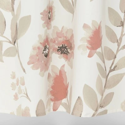 Blooms Flat Weave Shower Curtain Coral - Threshold™ 5 Blooms Flat Weave Shower Curtain Coral - Threshold™ - Image 3