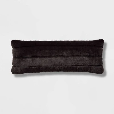 Oversized Oblong Faux Fur Channeled Decorative Throw Pillow - Threshold™ 8 Oversized Oblong Faux Fur Channeled Decorative Throw Pillow - Threshold™ - Image 6