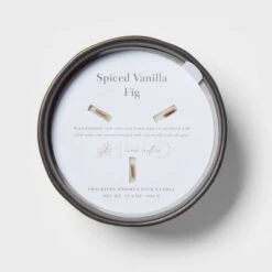 16oz Blackened Bowl Ceramic With Multi Woodwick And Dustcover Spice Vanilla Fig Candle Black - Threshold™ 9 16oz Blackened Bowl Ceramic With Multi Woodwick And Dustcover Spice Vanilla Fig Candle Black - Threshold™ -Threshold Shop GUEST 27c974af f7f8 4836 a0f9 674e7512c70b