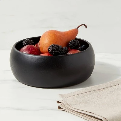 118oz Acacia Modern Serving Bowl Black - Threshold™ 3 118oz Acacia Modern Serving Bowl Black - Threshold™