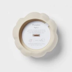 12oz Brushed Abstract Pumpkin Ceramic With Woodwick And Dustcover Warm Cider + Cinnamon Candle - Threshold™ -Threshold Shop GUEST 2e4624fa f58d 4e1d 9d27 a1bbf625c793