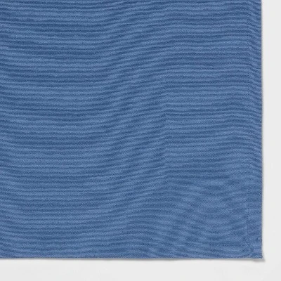 104" X 60" Cotton Tablecloth Blue - Threshold™ 4 104" X 60" Cotton Tablecloth Blue - Threshold™ - Image 2