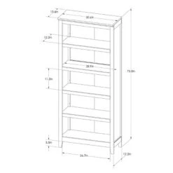 72" Carson 5 Shelf Bookcase - Threshold™ -Threshold Shop GUEST 2f88e10f 6ec2 4b27 ab72 2713c36d7777