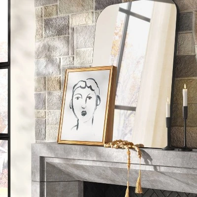 24" X 36" Infinity Mantle Mirror Black - Threshold™ 3 24" X 36" Infinity Mantle Mirror Black - Threshold™