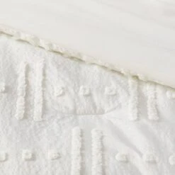 8pc Tufted Broken Stripe Comforter Bedding Set White - Threshold™ -Threshold Shop GUEST 36a2a839 2581 40b6 8a98 589c45d61d97