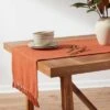 90" X 20" Cotton Textured Table Runner Dark Orange - Threshold™