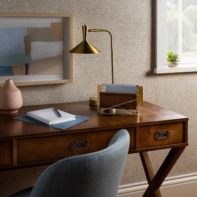 Faux Leather Letter Organizer Brown - Threshold™ 3 Faux Leather Letter Organizer Brown - Threshold™