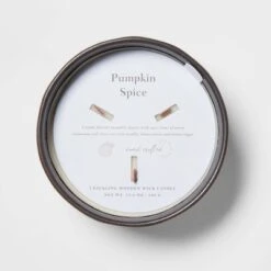 16oz Blackened Bowl Ceramic With Multi Woodwick And Dustcover Warm Cider + Cinnamon Candle Black - Threshold™ -Threshold Shop GUEST 39df4315 42cc 4604 ac4f f5b44bc84bef