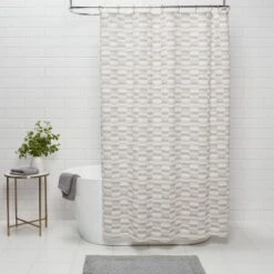 Colorblock Shower Curtain Gray - Threshold™