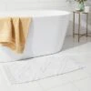 Diamond Embossed Tasseled Woven Bath Rug White - Threshold™ -Threshold Shop GUEST 454357c0 de76 4fc8 a3d0 5c38604933fd