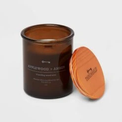9oz Lidded Glass Jar Crackling Wooden Wick Candle Applewood And Amber - Threshold™ 5 9oz Lidded Glass Jar Crackling Wooden Wick Candle Applewood And Amber - Threshold™ -Threshold Shop GUEST 4d27236d 5cf7 45a4 bbe1 a5c31c3bff0a