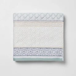 Pattern Filled Stripe Towel Blue - Threshold™ -Threshold Shop GUEST 50f19a60 e619 4f20 adcc 10d255eeb751