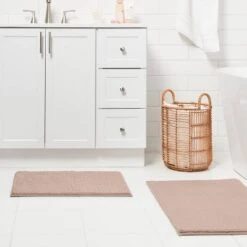 Threshold Shop 41 2pk Fuzzy Foam Bath Rug Brown - Threshold™