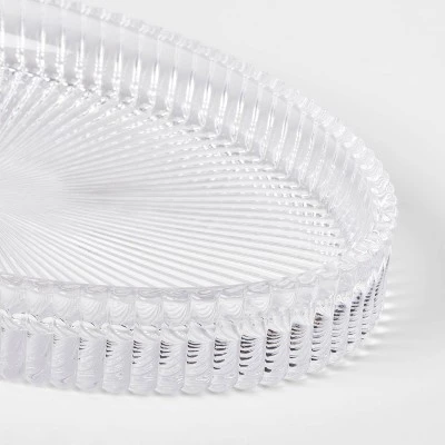 Ribbed Glass Vanity Tray Clear - Threshold™ 4 Ribbed Glass Vanity Tray Clear - Threshold™ - Image 2