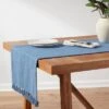 90" X 20" Cotton Textured Table Runner Blue - Threshold™ -Threshold Shop GUEST 56f8be4c bb5c 4645 81b3 ef30eb1e9b15