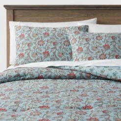 Floral Printed Comforter & Sham Set Light Teal Blue - Threshold™ -Threshold Shop GUEST 57a7f940 db81 4643 aab4 fe7fb2b5d8bf