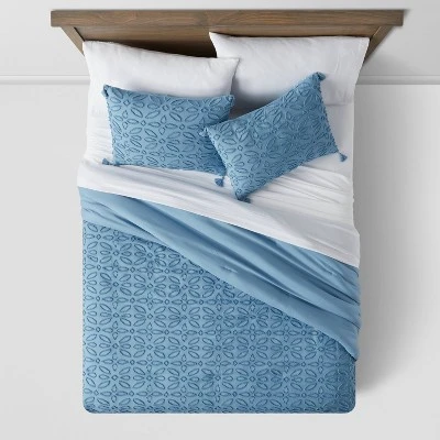 Clipped Jacquard Comforter & Sheet Bedding Set - Threshold™ 4 Clipped Jacquard Comforter & Sheet Bedding Set - Threshold™ - Image 2