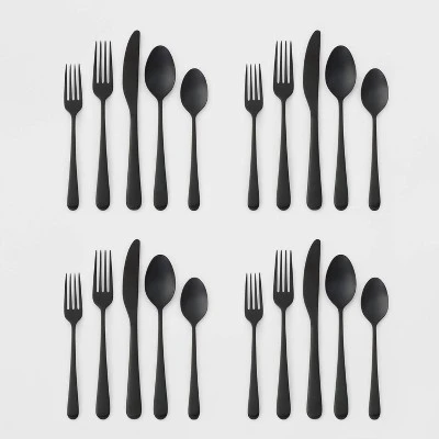 20pc Harrington Flatware Set Black - Threshold™ 5 20pc Harrington Flatware Set Black - Threshold™ - Image 3