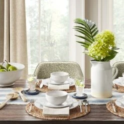 16pc Porcelain Beaded Rim Dinnerware Set White - Threshold™ -Threshold Shop GUEST 81517997 f58c 4b61 b851 e254615c0e6f