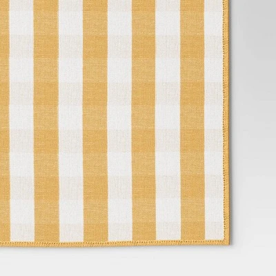 Cotton Gingham Check Table Runner Yellow - Threshold™ 4 Cotton Gingham Check Table Runner Yellow - Threshold™ - Image 2