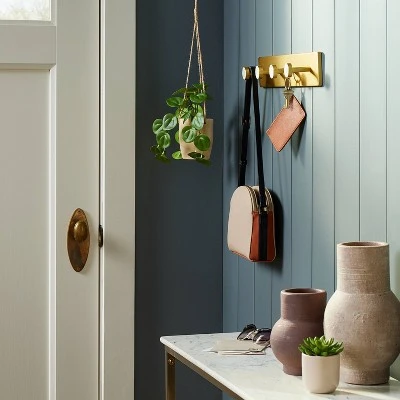 Metal And Faux Marble 4 Hooks Gold - Threshold™ 3 Metal And Faux Marble 4 Hooks Gold - Threshold™