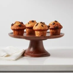 12" Wood Tall Cake Stand - Threshold™