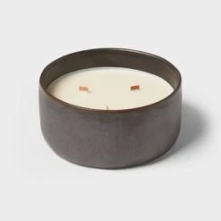 16oz Blackened Bowl Ceramic With Multi Woodwick And Dustcover Honeycrisp Apple Cider Candle Black - Threshold™ 8 16oz Blackened Bowl Ceramic With Multi Woodwick And Dustcover Honeycrisp Apple Cider Candle Black - Threshold™ -Threshold Shop GUEST 8c5f5299 8129 4498 a24c 45129218696d