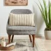 Oversized Chunky Rib Knit With Linen Reverse Throw Pillow - Threshold™
