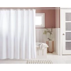 Woven Stripe Shower Curtain White - Threshold™ -Threshold Shop GUEST 8e5f5b48 767d 4a2f bc61 7892c802609e