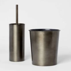Aluminum Toilet Brush And Holder Set With Aged Metal Finish Gray - Threshold™ -Threshold Shop GUEST 8ef08b23 f6d2 4c7b 8990 b0c2c3aed888