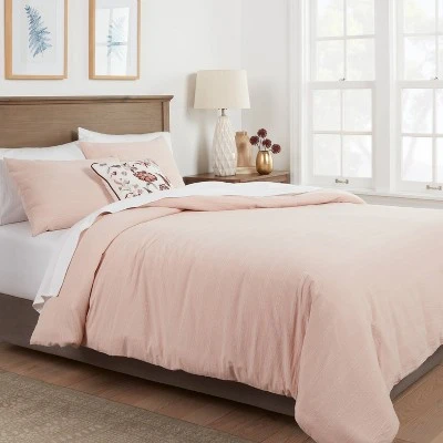 Simple Woven Stripe Duvet & Sham Set - Threshold™ 3 Simple Woven Stripe Duvet & Sham Set - Threshold™