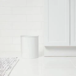 Solid Bathroom Wastebasket Can White - Threshold™