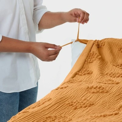 Tufted Diamond Crinkle Duvet Cover & Sham Set - Threshold™ 6 Tufted Diamond Crinkle Duvet Cover & Sham Set - Threshold™ - Image 4