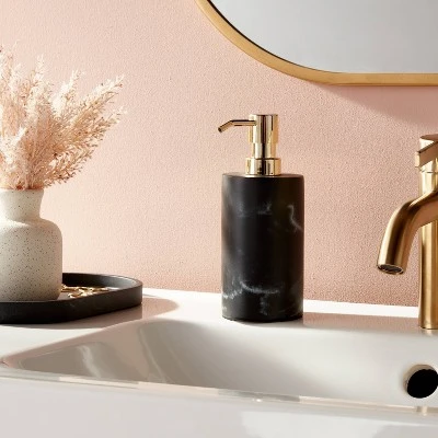 Marble Soap Pump Black - Threshold™ 3 Marble Soap Pump Black - Threshold™