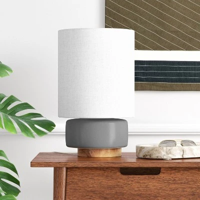 Ceramic Table Lamp With Wood Base - Threshold™ 4 Ceramic Table Lamp With Wood Base - Threshold™ - Image 2